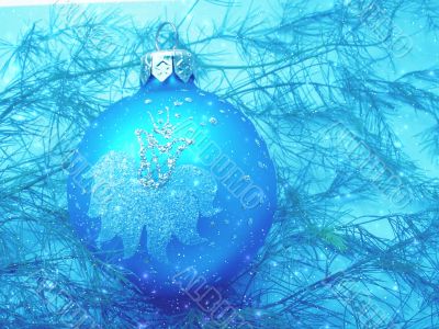 Christmas blue background