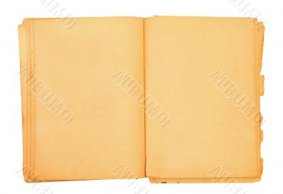 old book with blank pages
