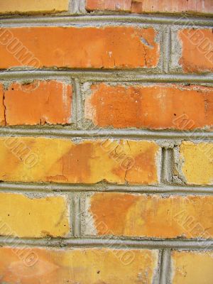 Orange brick wall