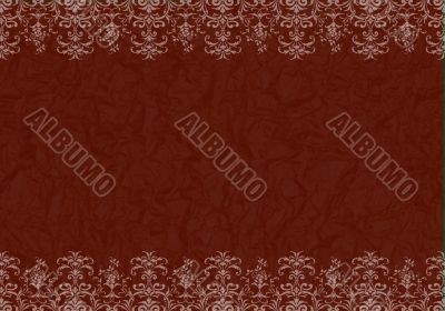 frame with red textured background