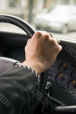 driving a car