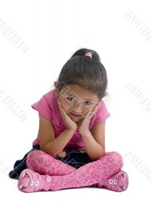 Young girl thinking