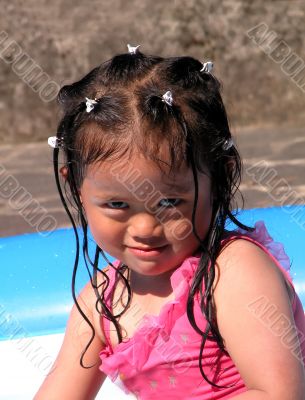 Girl in the pool