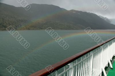 Double rainbow , from promenade deck