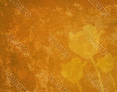 grunge floral background with space for text