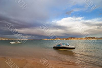 Boat at coast.