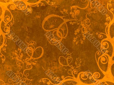 yellow artistic frame