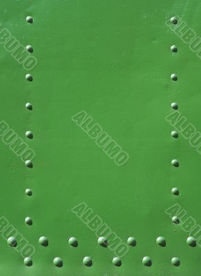 green industrial frame with space for text