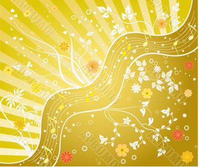 Abstract  floral background  vector illustration