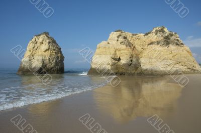 beach in algarve, portugal