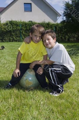 Brothers and globe