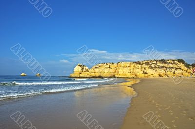 beach in algarve, portugal