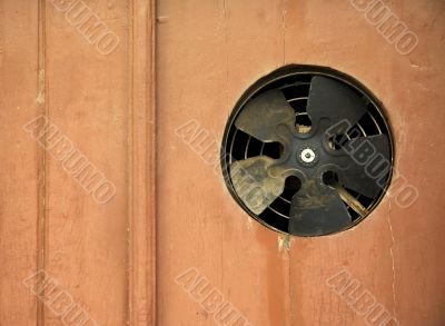 grunge background with fan