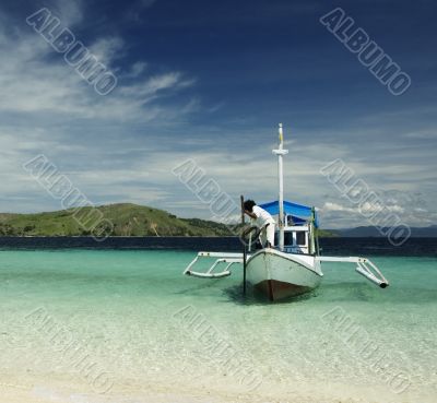 boat in a tropical waters