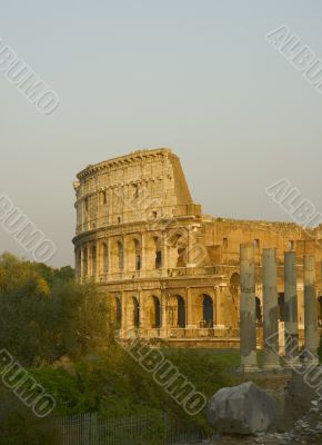 Coliseum at sunset