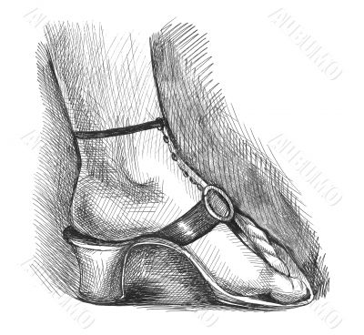 Beautiful woman foot