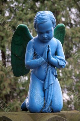 praying blue angel