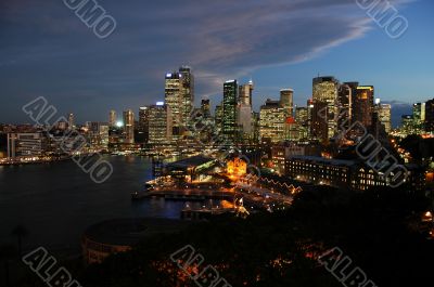 circular quay at night