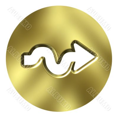 3D Golden Arrow Button