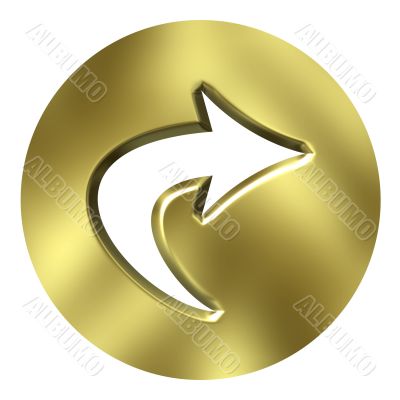 3D Golden Arrow Button