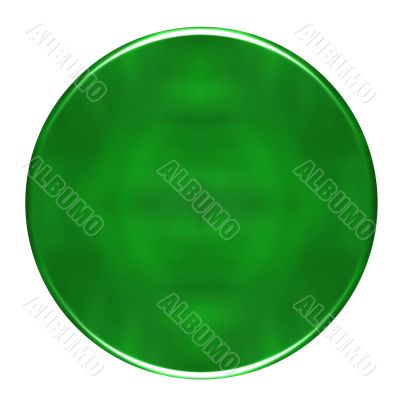3D green round button