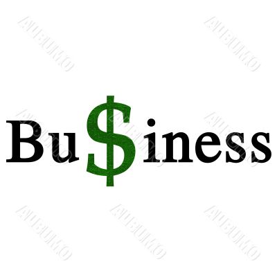 Business logo with textured dollar symbol