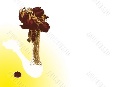 abstract background - dried up roses 3