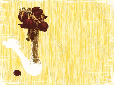 abstract background - dried up roses