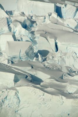 Detail. Glacier icefall
