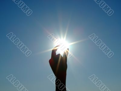 Silhouette of a female hand
