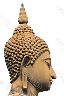 thai buddha head isolated