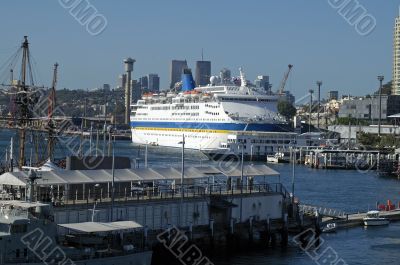 big boat in harbour