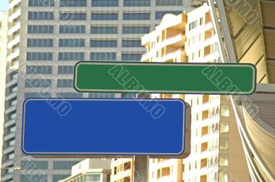empty city signs