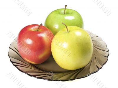 Apples on plate