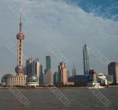 Pudong district in Shanghai