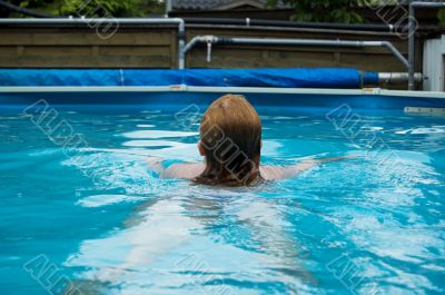 young girl in the water