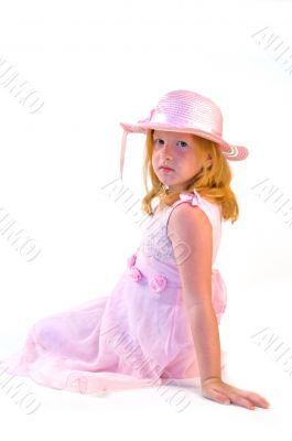 little girl in pink dress