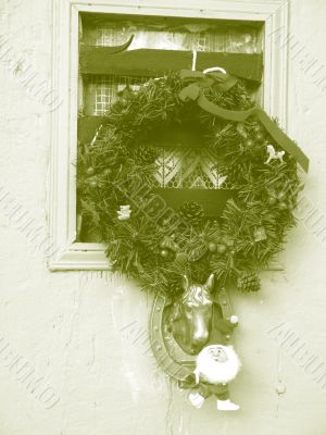 Retro Christmas door