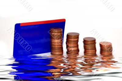 Coins and Credit card