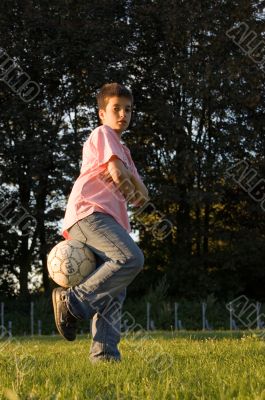 boy with soccerball