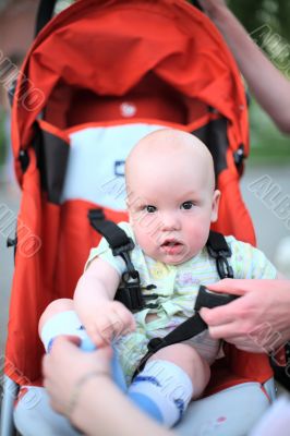 Baby in sitting stroller #3
