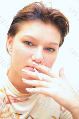 Girl smoking cigarette #3