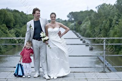 on the bridge in the wind