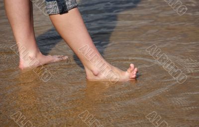 legs in water