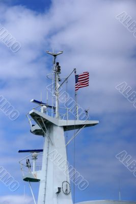 Sonar tower & American flag