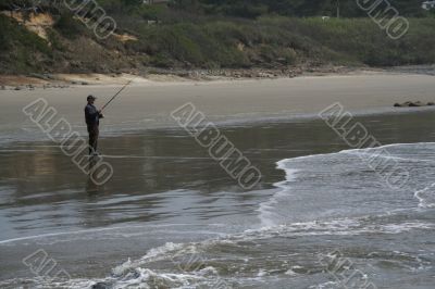 Surf fisherman