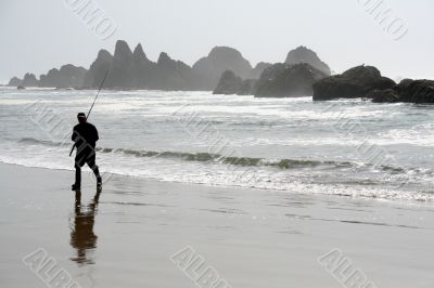 Surf fisherman