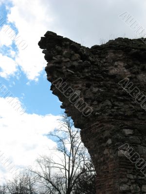 Historic ruins of wall