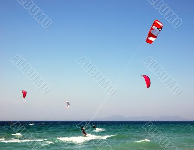 Kite surfers