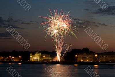 Salute above Neva river